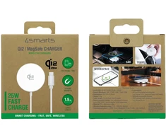 4smarts belaidis įkroviklis, suderinamas su MagSafe, 25 W, 1,5 m, baltas