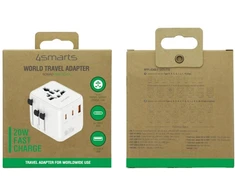 4smarts Adapteris kelioninis 4smarts Nomad GaN 20W 2C+1A balta