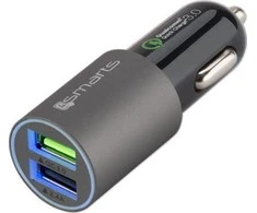 4Smarts automobilinis įkroviklis Rapid 30W su greitu įkrovimu, matinis pilkas