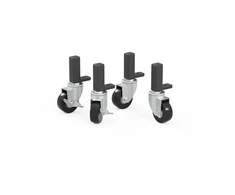 4smarts Sabelt Wheels Kit kółka do dużych obciążeń do symulatora wyścigowego juoda komplektas 4