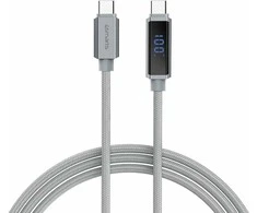 4smarts USB-C kabelis DigitCord 100W 1,5m, pilkas