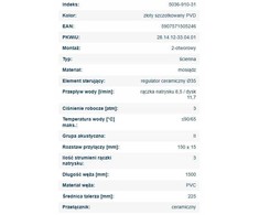 5036-910-31 / KFA / MOZA / MOZA VAIVORYKŠTĖS DUŠO MAIŠYTUVAS SU BATERIJA, ŠLIFUOTO AUKSO SPALVOS/