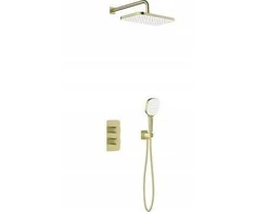 5759-501-31 / KFA / MALAGA / Rinkinys NATRYSKOWY PODTYNKOWY TERMOSTAT , PVD BRUSHED LIGHT GOLD /
