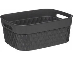 5five Simply Smart 55 Stačiakampė talpa RECTA, plastikinė, 5 l, pilka