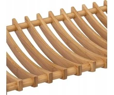 5five Simply Smart Pastatoma indų džiovykla, 2 lygiai, bambukinė, su stalo įrankių dėže, 53 x 24,7 x 33 cm