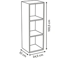 5five Simply Smart 5five Modulinė lentyna su 3 skyriais, 34,5 x 32 x 100,5 cm