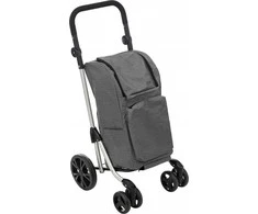 5five Simply Smart 5five pirkinių vežimėlis ant stabilių ratukų, pilkas, 46 l