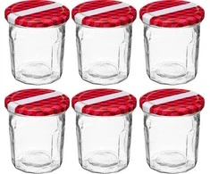5five Simply Smart PIECES Stiklainiai konservams, 6 vnt, 280 ml
