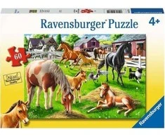 Ravensburger Dėlionė 60 vnt. - Laimingi arkliai