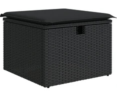 Sodo Sofų Rinkinys 7 pcs Juoda 55 x 62 x 69 cm Poli ratanas