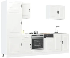 Virtuvinių spintelių komplektas, 7 dalių, Kalmar, balta