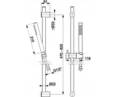 841-363-81 / KFA / MOZA / PREMIUM stumdomas DUŠAS, Juodas /