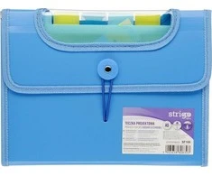 Strigo A5 formato vaizdo aplankas su 6 skirtukais, mėlynas STRIGO