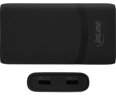 AAD Productions InLine USB kelioninis maitinimo adapteris-įkroviklis – dvigubas USB-C – PD PPS – 65W – plokščias – juodas