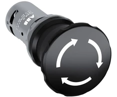 ABB Avarinio stabdymo mygtukas, grybo formos galvutė, 40 mm, 1Z+1R - 1Z - 1R, 24 ... 300 V, juodas, CE4T-10B-11 1SFA619550R1076