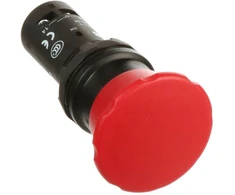 ABB Avarinio stabdymo mygtukas, grybo formos, 1NO+1NC – 1NO – 1NC, 300V, raudonas CPM3-10R-11 1SFA619126R1071