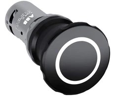 ABB Avarinio stabdymo mygtukas, grybo formos, 40 mm, 1Z+1R - 1Z - 1R, 24 ... 300 V, juodas, CE4P-10B-11, 1SFA619551R1076