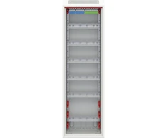 ABB Hermetiškas plieno paviršinio montavimo modulinis paskirstymo skydas „ComfortLineCA 6x12 72M“ IP44 125A II klasės pilnų durelių N+PE „Quick CA16V 2CPX0“