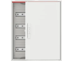 ABB Hermetiškas plieno paviršinio montavimo modulinis paskirstymo skydas „ComfortLineCA 4x24 96M“ IP44 125A II klasės pilnų durų N+PE „Quick CA24V 2CPX0“