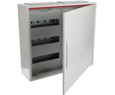 ABB Hermetiškas plieno paviršinio montavimo modulinis paskirstymo skydas „ComfortLineCA 3x24 72M“ IP44 125A II klasės pilnų durelių N+PE „Quick CA23V 2CPX0“