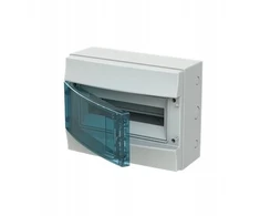 ABB Hermetiškas virštinkinis modulinis paskirstymo skydas Mistral65 1x12 12M IP65 63A II klasės permatomos durys H65P12X120750 1SLM006500A2212