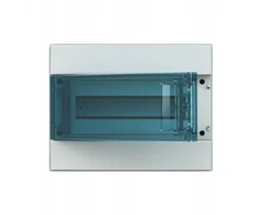 ABB Hermetiškas virštinkinis modulinis paskirstymo skydas Mistral65 1x12 12M IP65 63A II klasės permatomos durys H65P12X120750 1SLM006500A2212
