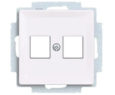 ABB Laikiklis su dangteliu RJ45 Rutenbeck plokščias ZONI baltas 5014T-A02018 500 2CHT292018A4500