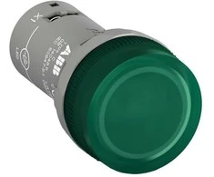 ABB Kompaktiška lempa su 22 mm žaliu diodu CL2-623G 230V AC 1SFA619403R6232