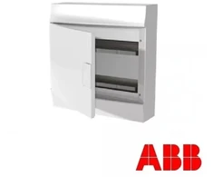 ABB Mistral41W 2x18 36M IP41 63A paviršinio montavimo modulinis paskirstymo skydas II klasės pilnų durelių N+PE varžtas 41P12X41A 1SLM004102A3106