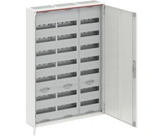 ABB Modulinė paviršinio montavimo hermetinė plieninė skirstomoji spinta ComfortLineCA 7x36 252M IP44 125A II klasė pilnos durys N+PE Quick CA37V 2CPX