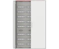 ABB modulinis paviršinio montavimo, hermetiškas plieno paskirstymo skydas „ComfortLineCA 8x36 288M IP44 125A II klasė, tvirtos durys N+PE Quick CA38V 2CPX“