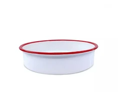 Apvali emaliuota kepimo forma Oliver Voltz 5V1222KR38, 38×6,0 cm, balta