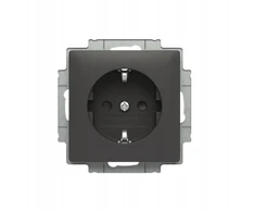 ABB Schuko lizdas su sklendėmis ZONI matinės juodos spalvos 6620T-A07657 237 2CHT207657A4237