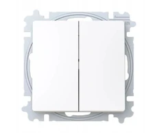 ABB ZONI dvigubas laiptų jungiklis, baltas 3559T-A52345 500W 2CHT595235A6500