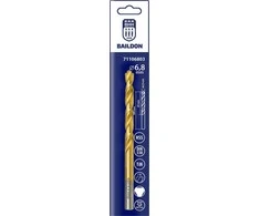 Wiertło Baildon DIN 338 RN 6,8 mm metalo grąžtas, HSS TiN (S), 109–69 mm (3 plokštumų kotas)