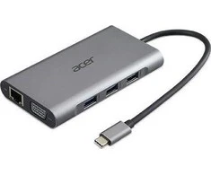 „Acer 12-in-1 Mini Dock“ (C tipo USB su 2 USB 3.2, 2 HDMI, 1 VGA, 1 DP)