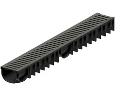Drenažo latakas su plast. grotelėmis Easyline Aco, A15, 1 m