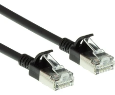 Act ACT Juodas 2 meter LSZH U/FTP CAT6A datacenter slimline patch cable snagless with RJ45 connectors (DC7902)