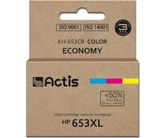 Spausdintuvo Rašalas - Actis KH-653CR, Pakaitinis HP 653XL, 18 ml, 300 Puslapių, Spalvotas