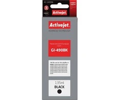Rašalo Kasetė - Activejet AC-G490Bk, Pakaitalas Canon GI-490BK, 135 ml, Juoda