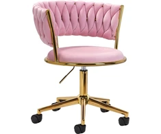 Activeshop Biuro kėdė su ratukais 4Rico QS-GW01G Velvet Rožinė