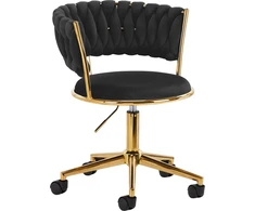 Activeshop Biuro kėdė su ratukais 4Rico QS-GW01G Velvet Juodas