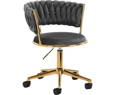 Activeshop Biuro kėdė su ratukais 4Rico QS-GW01G Velvet Pilkas