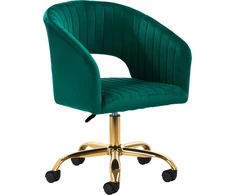 Activeshop Biuro kėdė su ratukais 4Rico QS-OF212G Velvet Žalias