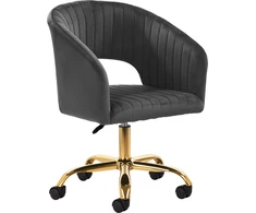 Activeshop Biuro kėdė su ratukais 4Rico QS-OF212G Velvet Pilkas