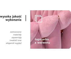 Activeshop Fotelis 4Rico QS-GW06G Velvet Rožinė