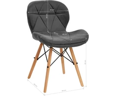 Activeshop Kėdė 4Rico QS-186 Scandi Velvet Pilkas