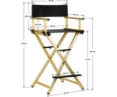Activeshop Makiažo kėdė MAKE-UP CHAIR ALU GOLD