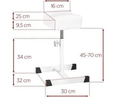 Activeshop Kojų atrama pedikiūrui PEDICURE FOOTREST Baltas