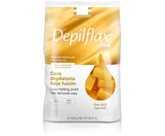 Activeshop Elastingas depiliacijos vaškas su žema lydymosi temperatūra Depilflax 100 Oro 5AB Gold 1000 g